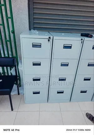 Boss Office Products File Cabinet - 4 Shelves, Lockable