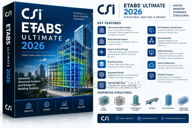 CSI ETABS Ultimate 2026 Activated - 1