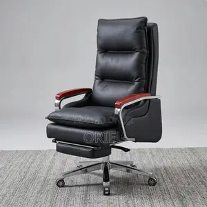 Executive High-Back Swivel Office Chair with Footrest