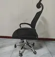 Adjustable Mesh Headrest Office Chair - Black - 1