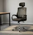 Adjustable Mesh Headrest Office Chair - Black - 4