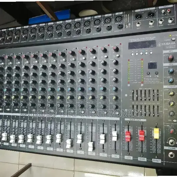 Omax 16-Channel Powered Mixer with Amplifier, DSP, MP3, USB, Bluetooth - 1