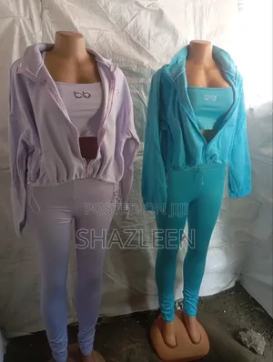 3 Piece Skin Tight Crop Top and Sweater Set
