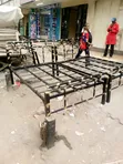 Modern 4x6 Metallic Bed Frame - Black - 2