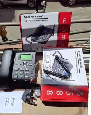 Simu Mpya ya Mezani ya GSM ya Ofisi/Nyumbani - Nyeusi