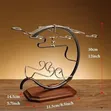 Golden Deer Wine Rack - Chupa 1, Vikombe 6 - 2
