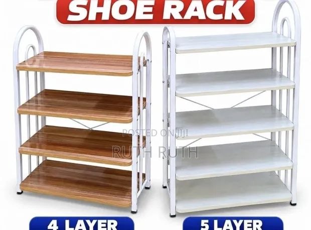 Brand New 4-Tier Wooden Shoe Rack - 1