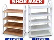 Brand New 4-Tier Wooden Shoe Rack - 1