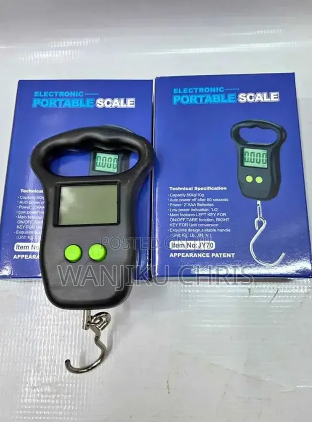 Electronic Portable Scale, Battery Powered - 1