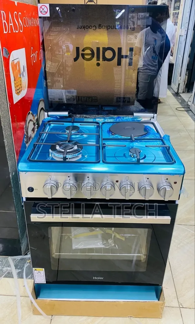 Haier 60x60cm 3 Gas + 1 Electric Cooker with Gas Sensor - 1