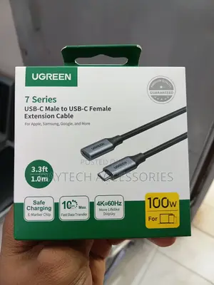 Ugreen USB-C Male to USB-C Female Extension Cable (1 Meter)