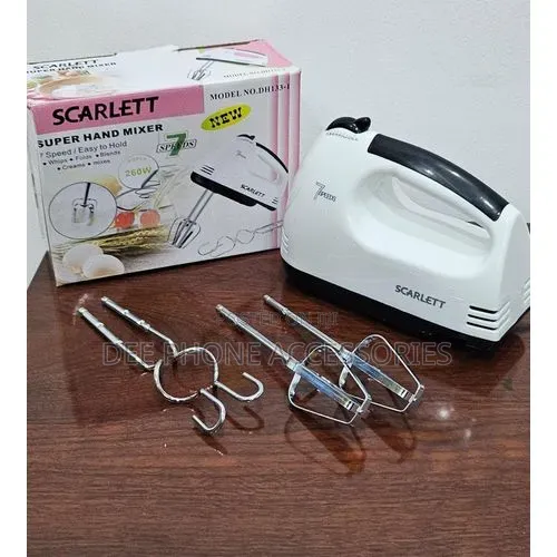Scarlett Hand Mixer ya Kuchaji yenye Speed 4 - 1