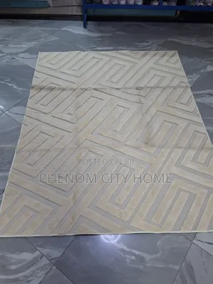 Carpet ya Luxury Nyeupe/Beige 5x8