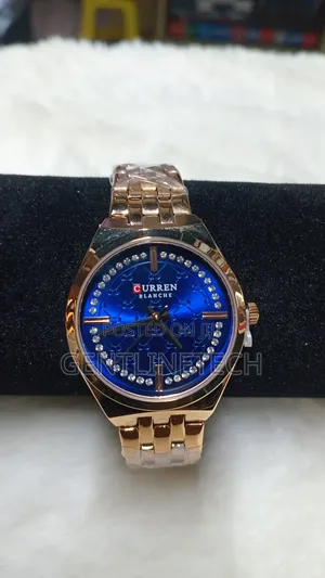 Curren Blanche Gold and Blue Watch