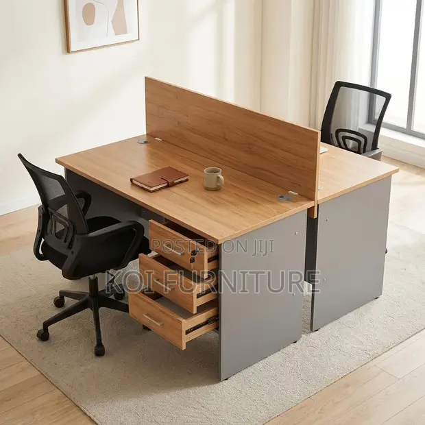 Two-User Modular Square Office Workstation - 1