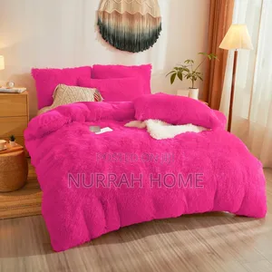 Pink Velvet Duvet Set - 6PC Luxury Plush