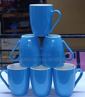 Elegant 6-Piece Blue Breakfast Cups Set