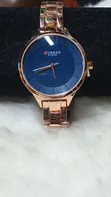 Curren Blanche Rose Gold & Blue Matching Watch Set - 2