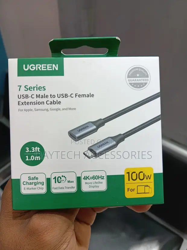 UGREEN USB C 3.1 Male to Female Extension Cable - 0.45m (10Gbps) - 1