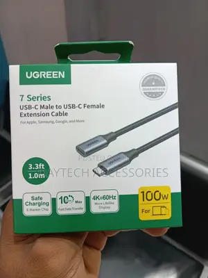 UGREEN USB C 3.1 Kiume hadi Kike Extension Cable - 0.45m (10Gbps)