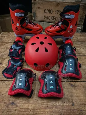Set ya Skate za Quad za Magurudumu 4 na Vifaa vya Kinga kwa Watoto