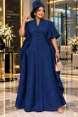 Kaftan Nyeusi Nzuri ya Maxi - Free Size - 2