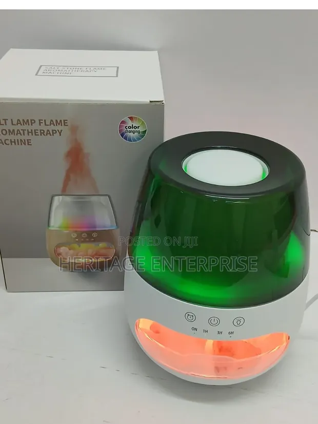 Salt Lamp Flame Humidifier with Remote - 1