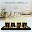 HOME Branded 4pc Glass Candle Holder Set - 2