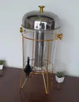 8L Golden Metal Frame Juice Dispenser na Stainless Steel Ice Tube - 3