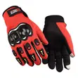 Full Finger Motorcycle Gloves with Hard Knuckle Protection (Red) - 4