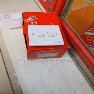 Itel 2-Gang Switch ya Taa - Nyeupe