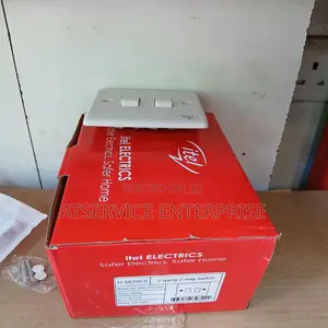 Itel White Two-Gang 2-Way Switch Halisi
