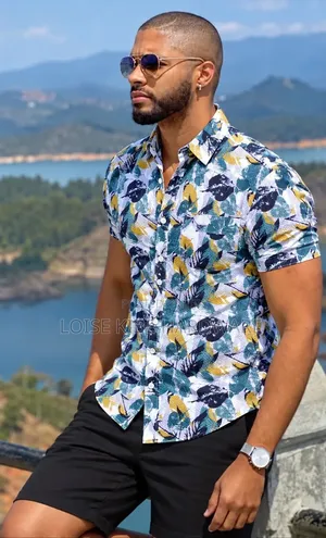Men's Flowered Casual Shirt
