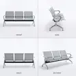 Breathable Steel Waiting Bench - 3-Link - 4