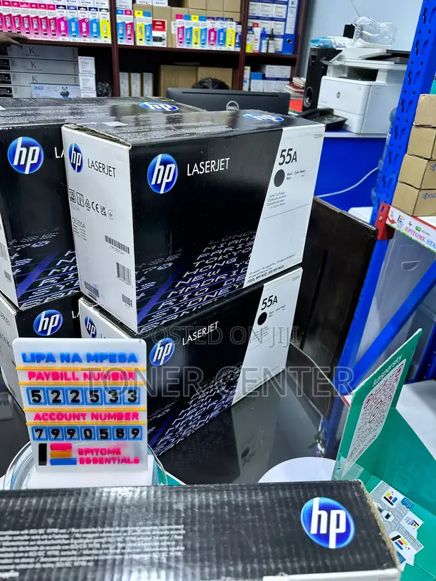 HP 55A Black Original LaserJet Toner Cartridge (CE255A) - 1