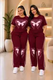 Two-Piece Butterfly Print Tracksuit - 1