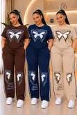 Two-Piece Butterfly Print Tracksuit - 2