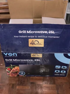 Von VAMG-25DGK 25L Grill Microwave - Black