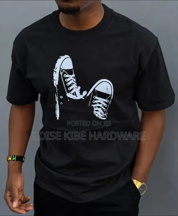 Black Cotton T-Shirt - All Sizes Available - 1