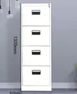 Vertical 4-Drawer Metal Filing Cabinet - White - 2