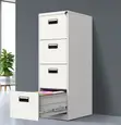 Vertical 4-Drawer Metal Filing Cabinet - White - 3