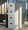Vertical 4-Drawer Metal Filing Cabinet - White - 4
