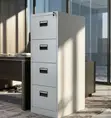 Vertical 4-Drawer Metal Filing Cabinet - White - 5