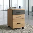 3-Drawer Brown Pedestal Cabinet - 1