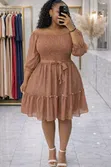 Stylish Off-Shoulder Sun Dress - 2