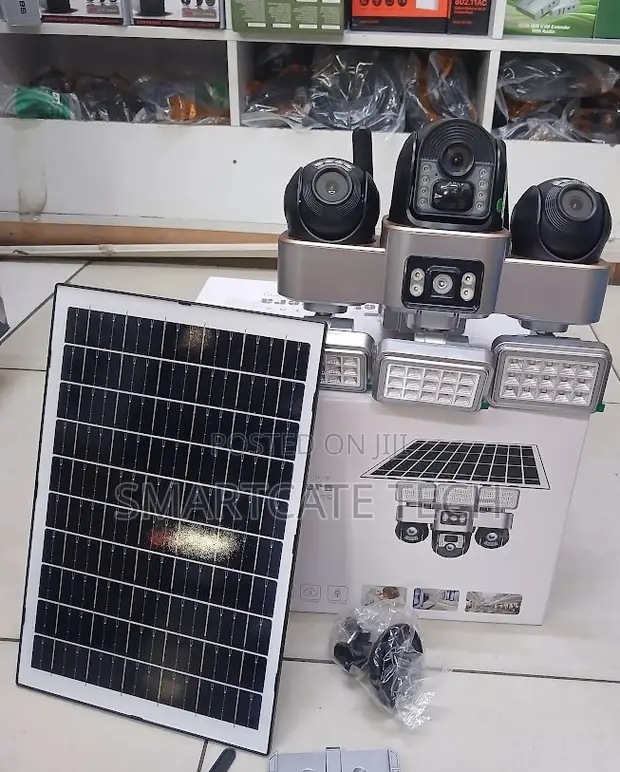 VTS 30 Smart 4G PTZ Camera yenye Triple Lens & Solar Floodlight - 1