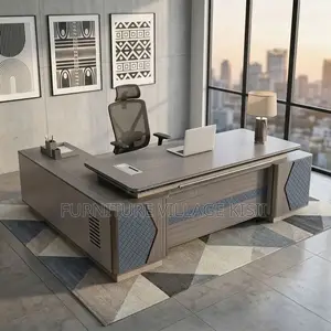 Diamond Quilted Executive Office Desk 2400mm