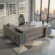 Diamond Quilted Executive Office Desk 2400mm - 1
