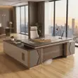 Diamond Quilted Executive Office Desk 2400mm - 2