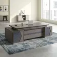 Diamond Quilted Executive Office Desk 2400mm - 4